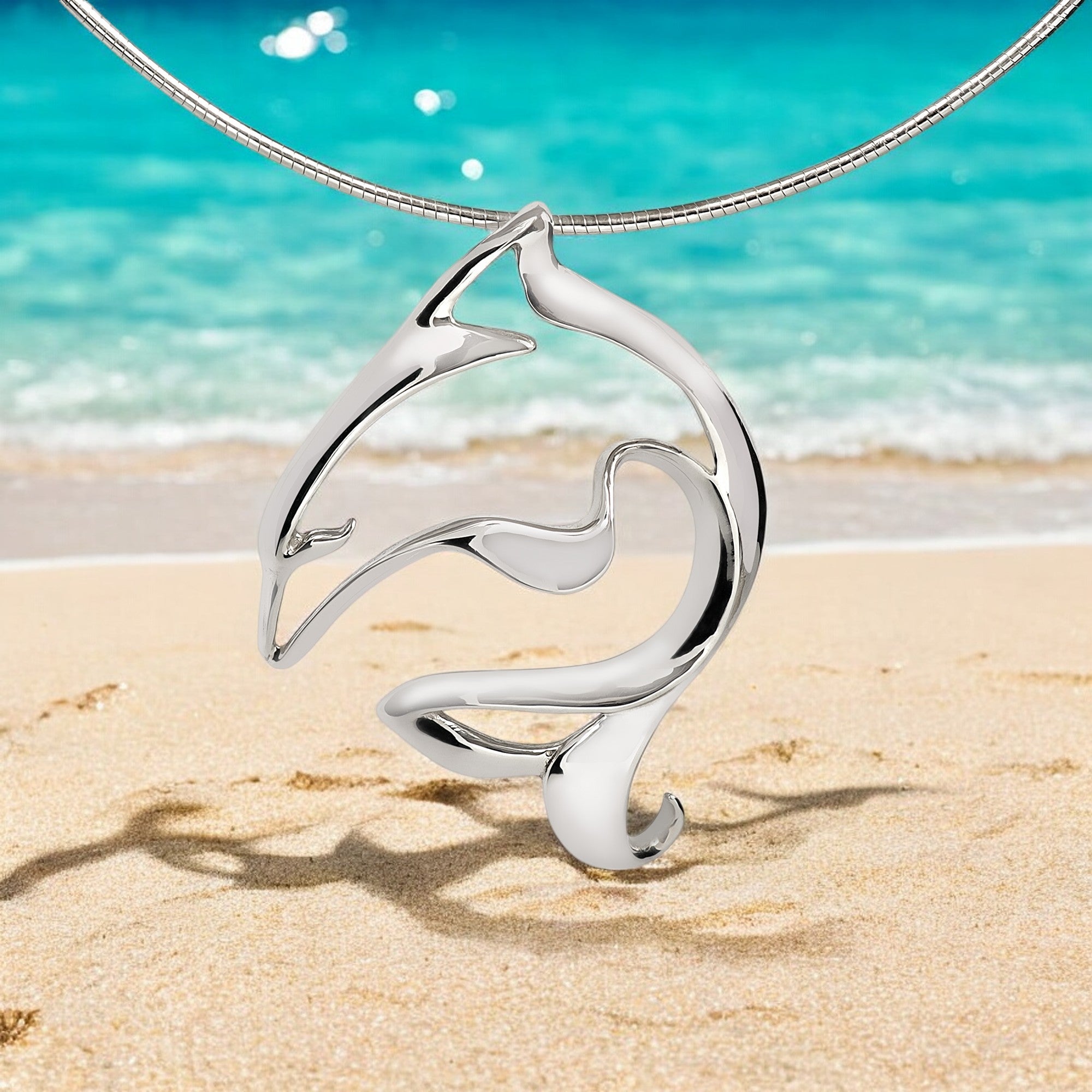 .925 Dolphin Sterling fashion Silver Jewelry Charm