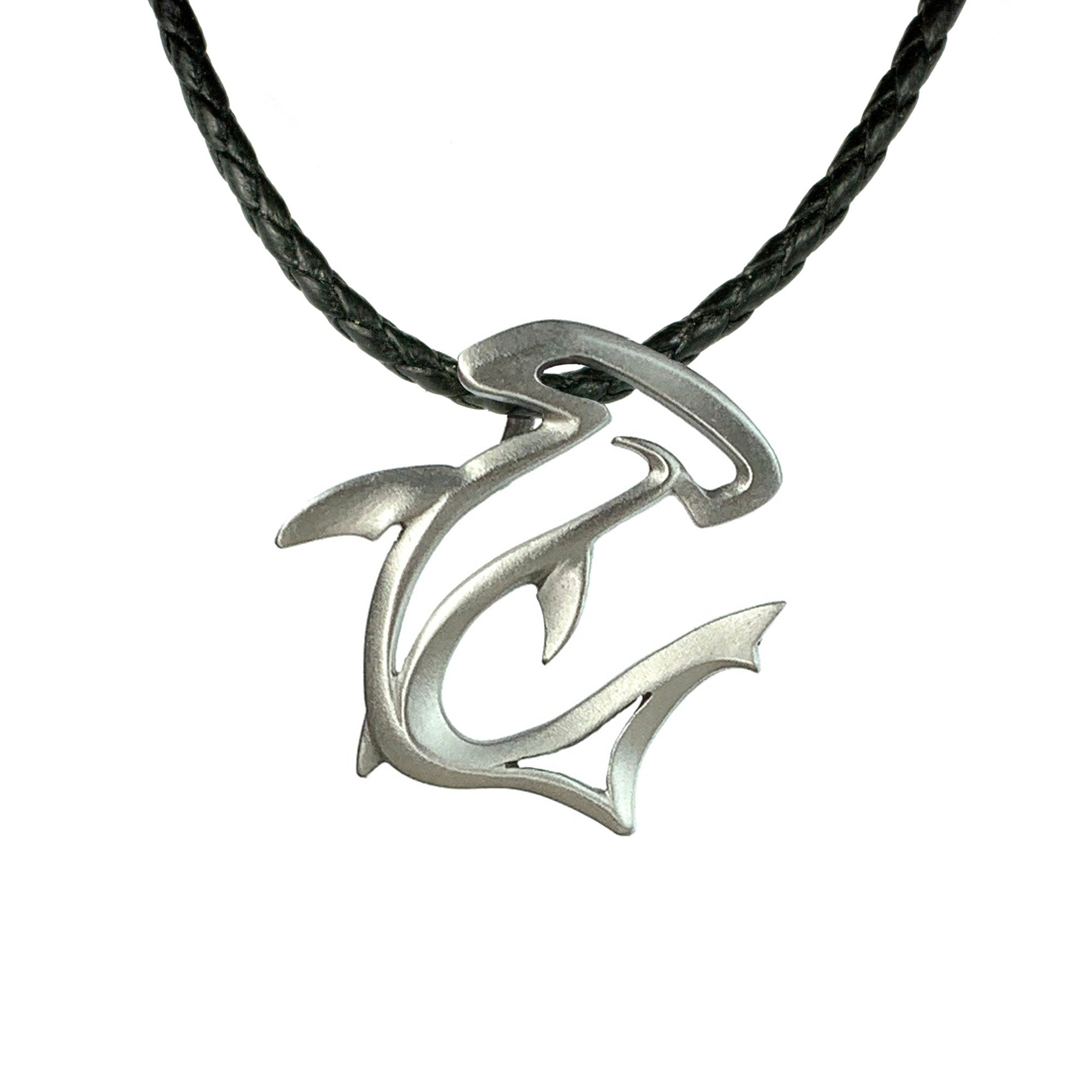 Hammerhead Shark Sea Life Ocean Theme Pewter Pendant Necklace, Women's, Size: 18, Silver
