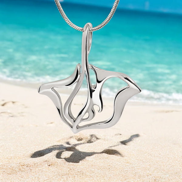 Stingray coral Smoky Quartz 925 Silver Pendant shops Necklace