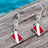 Dive Flag Earrings for Women Sterling Silver- Scuba Diving Gifts for Women, Scuba Diving Earrings, Dive Flag Charm Earrings, Gifts for Scuba Divers