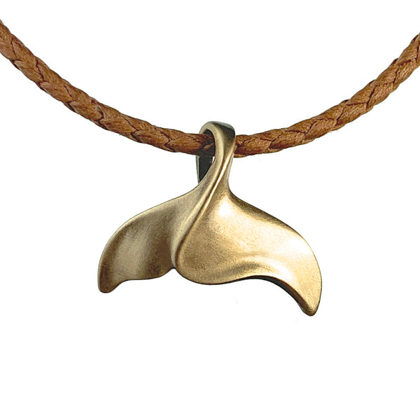 Whale Tail Necklace for Men and Women Bronze- Whale Tail Pendant, Whal –  Big Blue by Roland St John